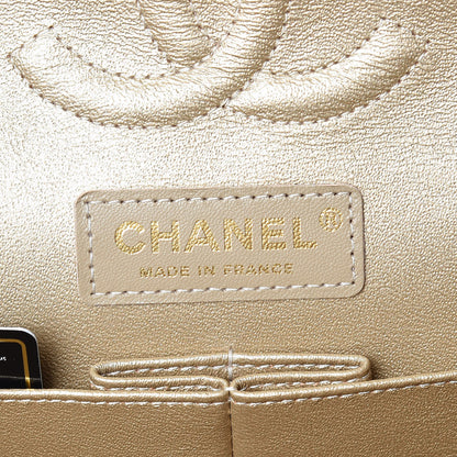 Chanel Nylon Quilted Medium Cat Emoticon Double Flap Navy Gold 7 of 12