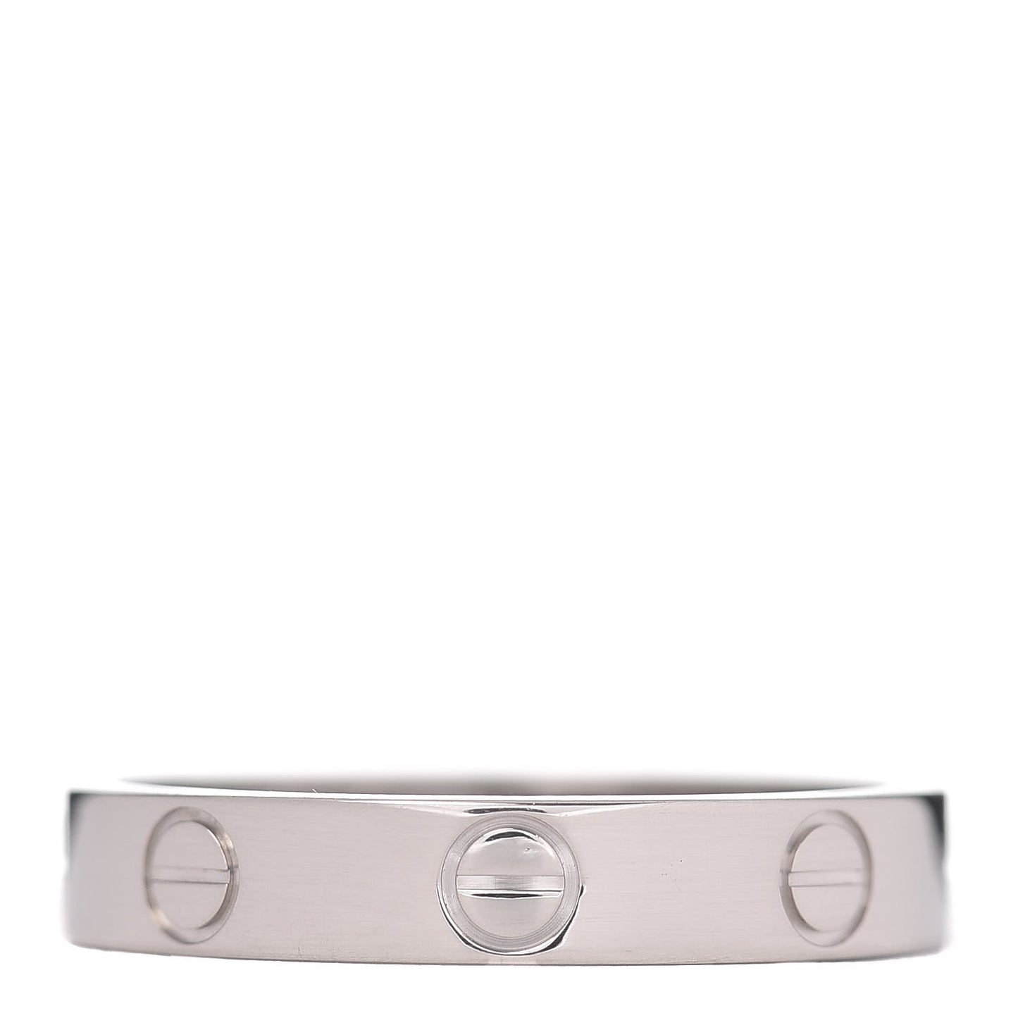 18K White Gold 3.5mm LOVE Wedding Band Ring 54 6.75