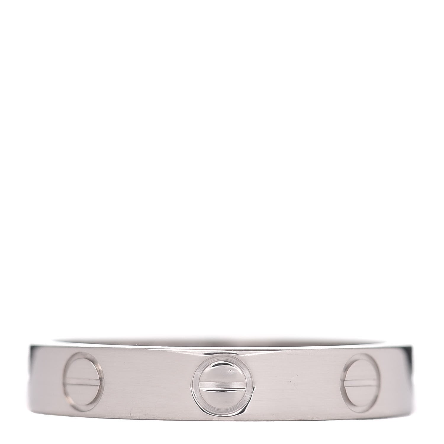 Cartier 18K White Gold 3.5mm LOVE Wedding Band Ring 54 6.75 1 of 5