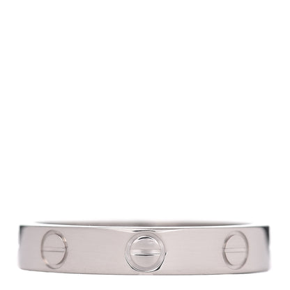 Cartier 18K White Gold 3.5mm LOVE Wedding Band Ring 54 6.75 1 of 5