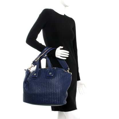 Givenchy Lambskin Woven Medium Nightingale Navy 2 of 8