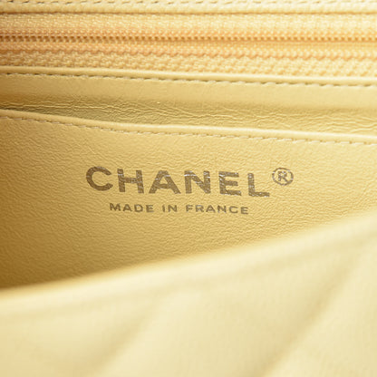 Chanel Caviar Quilted Mini Rectangular Flap Light Yellow 6 of 12