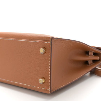 Hermes Epsom Kelly Sellier 25 Gold 10 of 11
