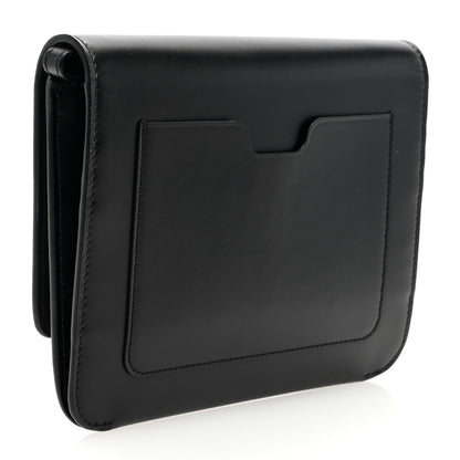Burberry Calfskin Monogram TB Mini Flat Crossbody Bag Black 3 of 6