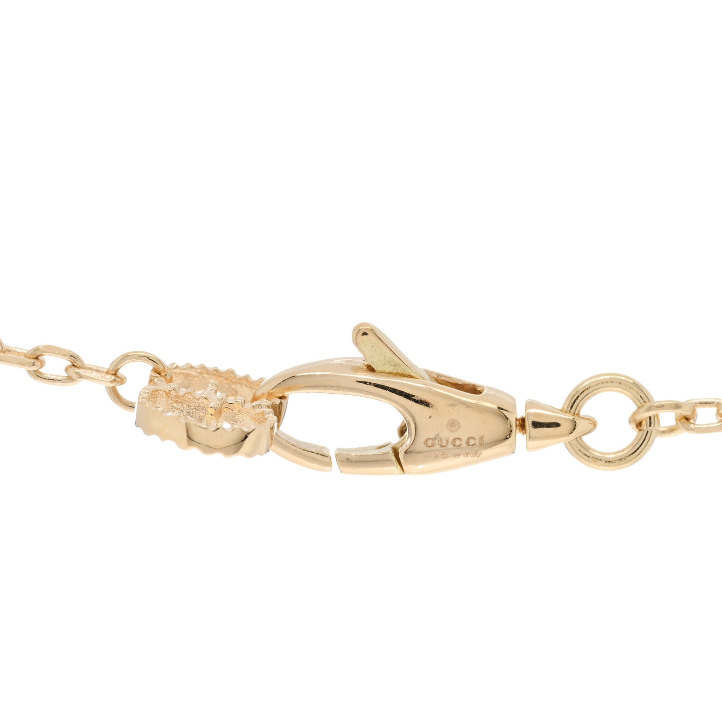 18K Yellow Gold Running G Pendant Necklace