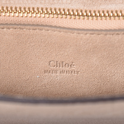 Chloe Calfskin Suede Medium Faye Shoulder Bag Motty Grey 8 of 9