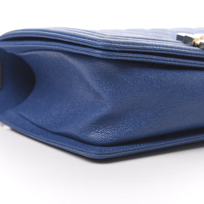 Chanel Caviar Quilted Medium Boy Flap Dark Blue 9 of 12