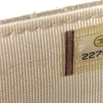 Chanel Pearly Caviar Quilted Wallet On Chain WOC Light Gold 8 of 14