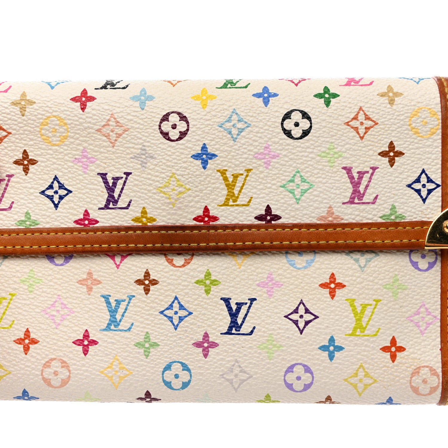 Louis Vuitton Monogram Multicolor Porte Tresor International Wallet White 11 of 11