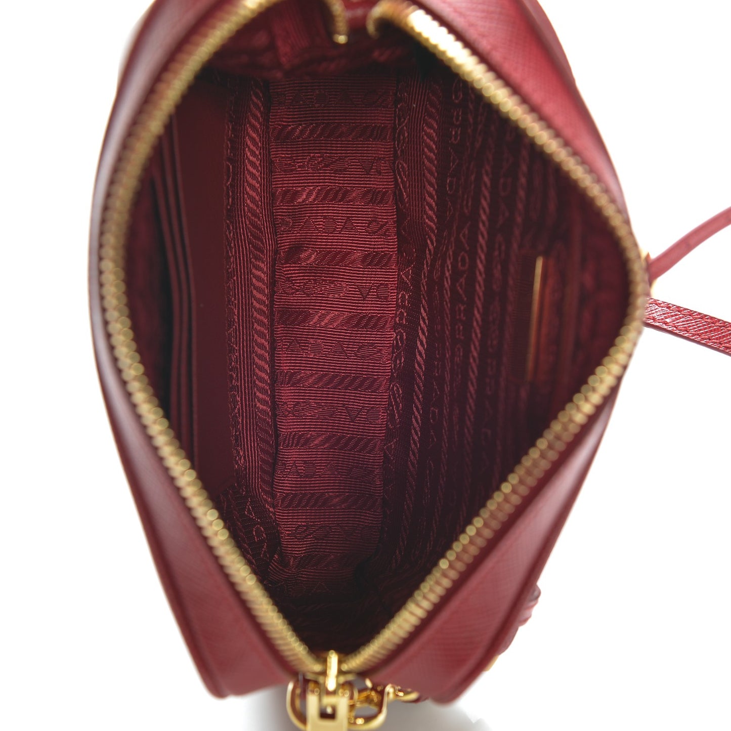 Saffiano Mini Camera Crossbody Bag Fuoco