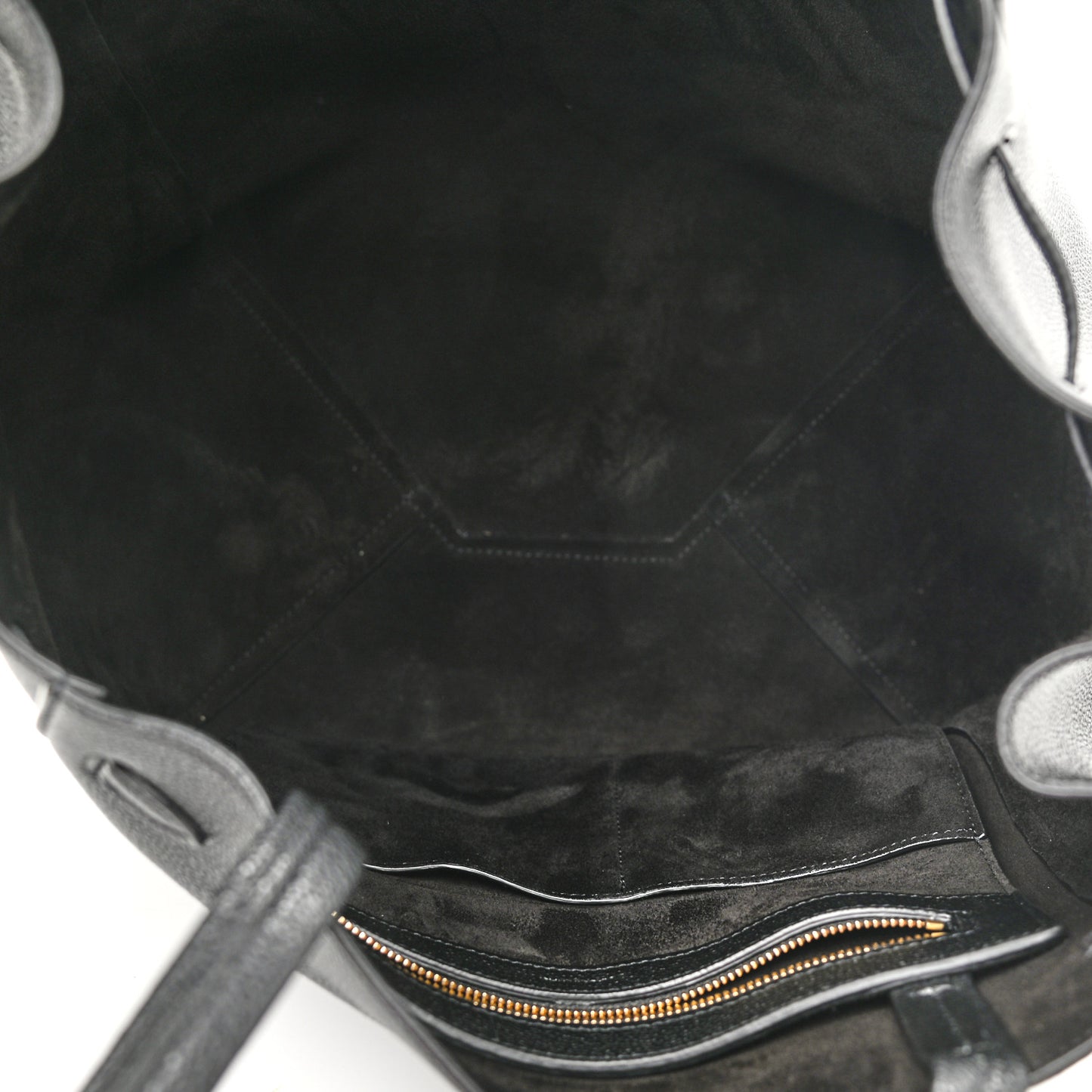 Soft Grained Calfskin Small Belt Cabas Phantom Black