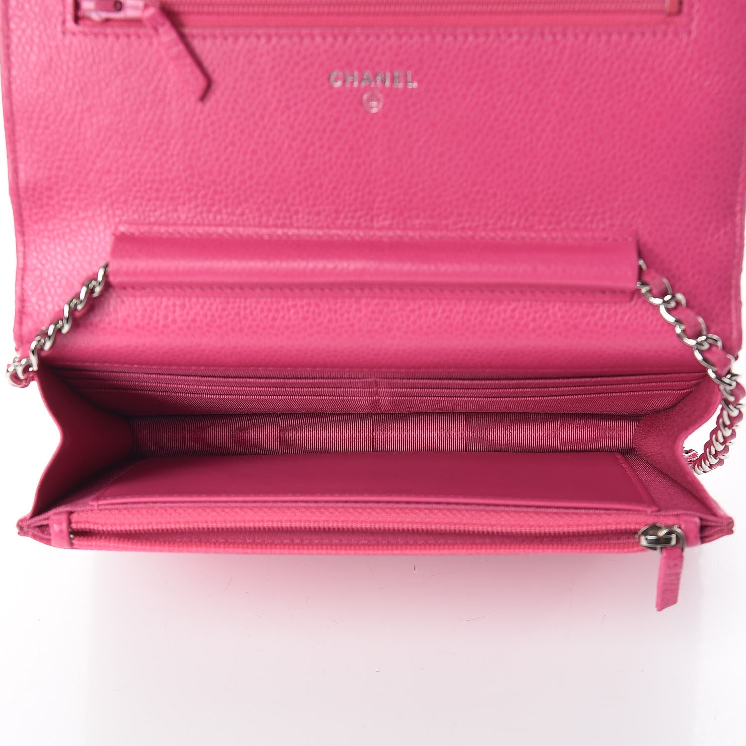Chanel Caviar Quilted Wallet on Chain WOC Pink 5 of 11