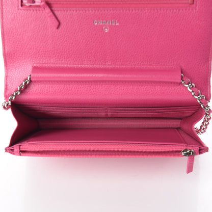 Chanel Caviar Quilted Wallet on Chain WOC Pink 5 of 11