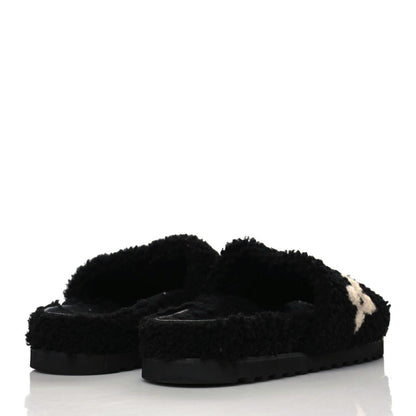Louis Vuitton Shearling Paseo Flat Comfort Mule 39 Black 4 of 8