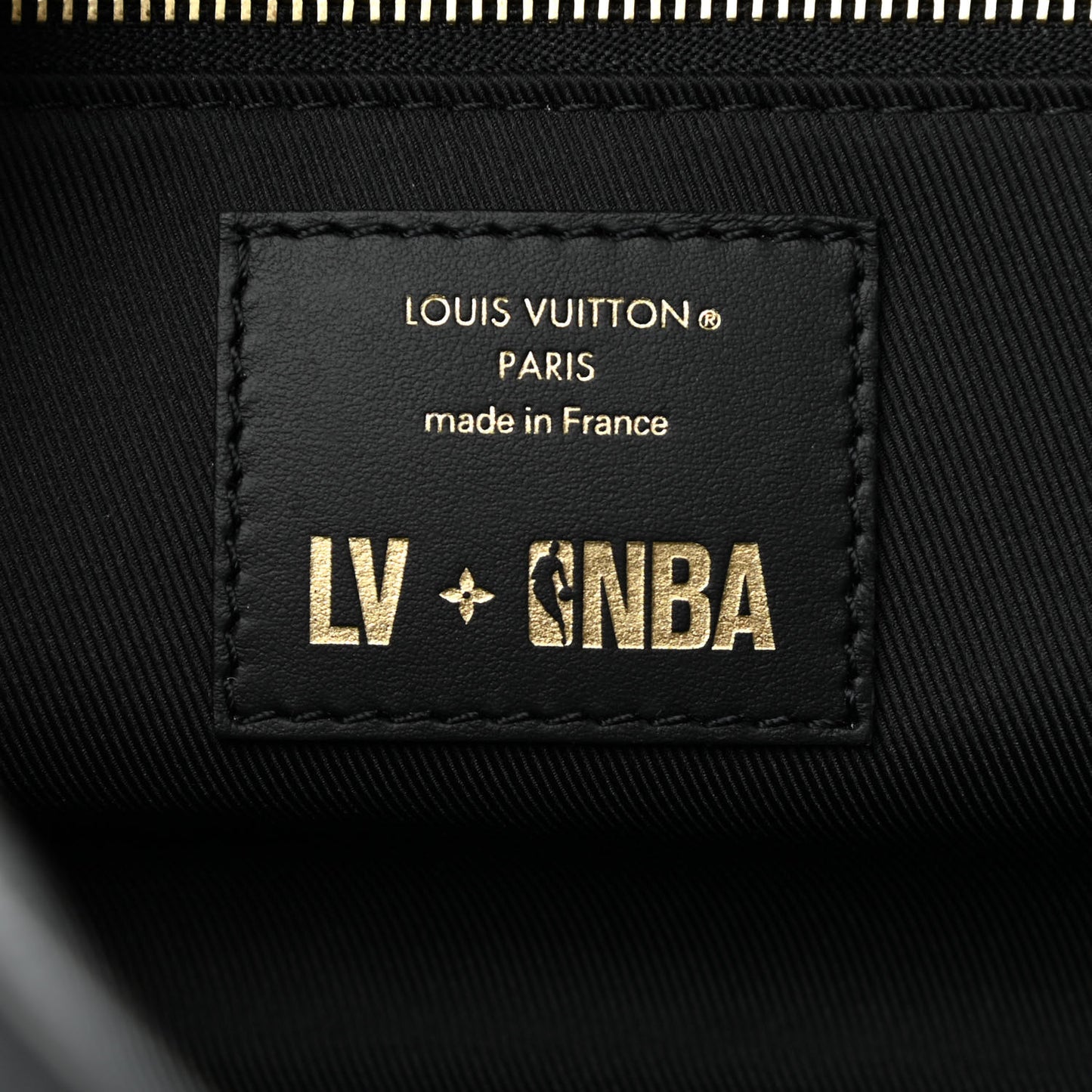 X NBA Calfskin Monogram Embossed Cloakroom Dopp Kit Black