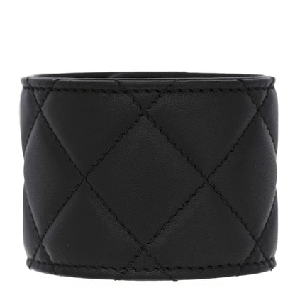 Chanel Lambskin Quilted CC Turnlock Cuff Bracelet S Black 2 of 4