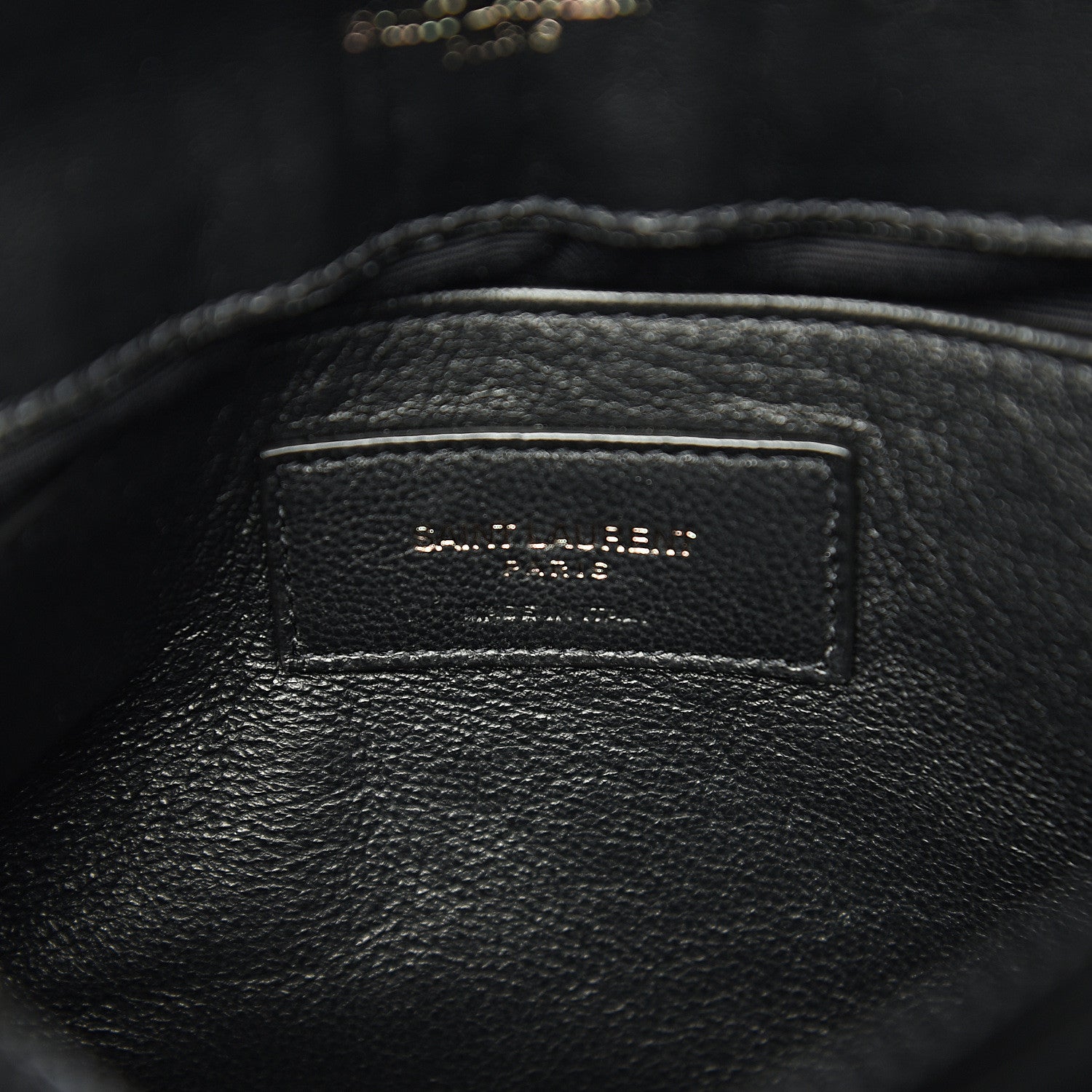 Saint Laurent Calfskin Y Quilted Monogram Small Loulou Chain Satchel Black 6 of 9