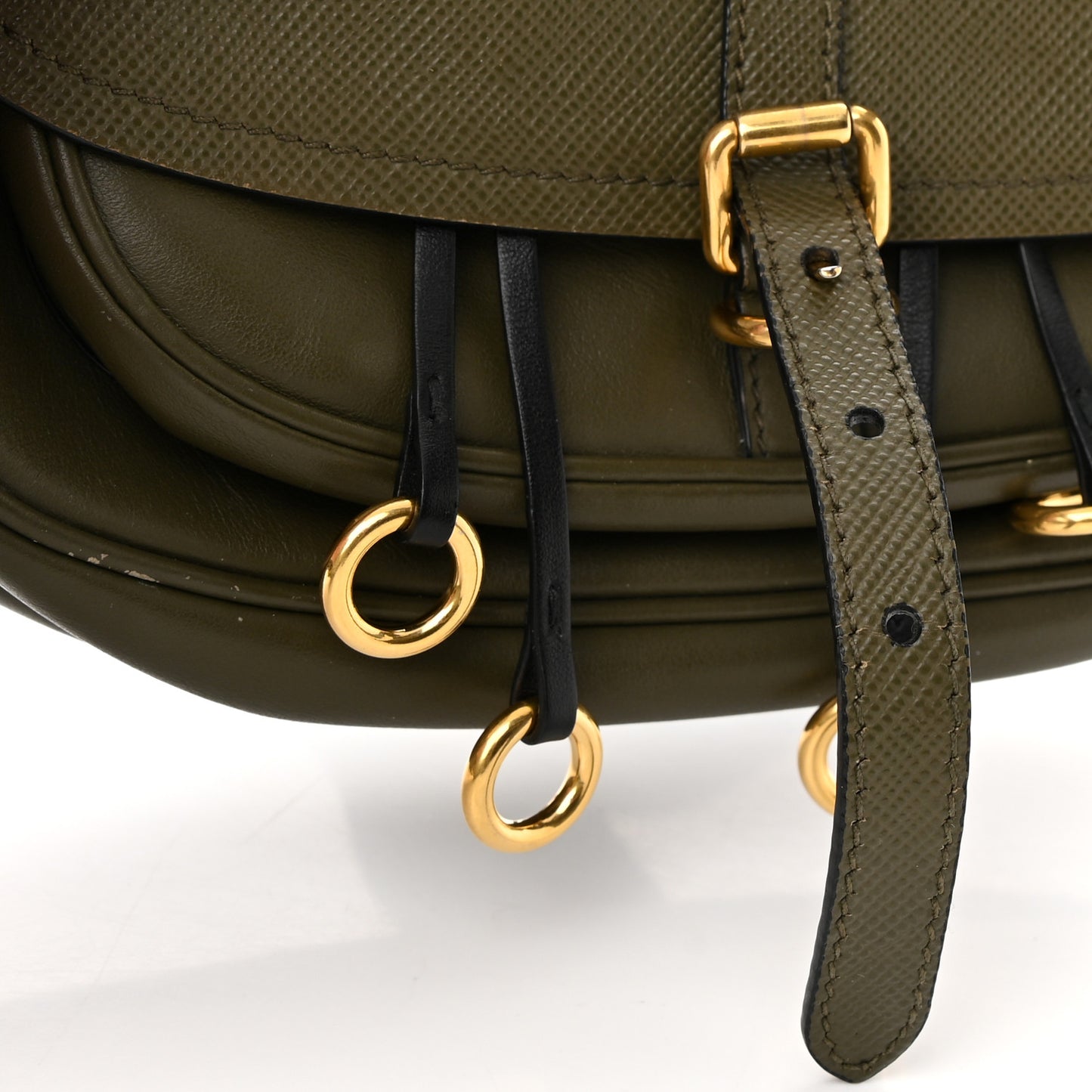 Saffiano Cuir Calf Corsaire Bag Militare Black