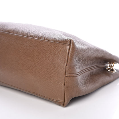 Gucci Pebbled Calfskin Medium Soho Chain Shoulder Bag Maple Brown 14 of 14