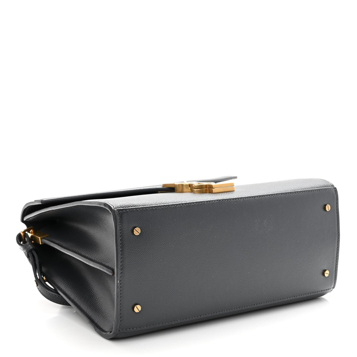 Grain de Poudre Medium Classic Monogram Cassandra Top Handle Dark Smog