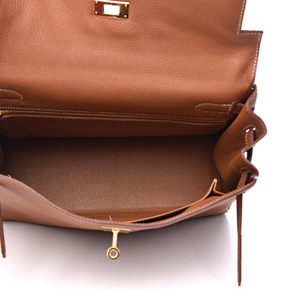 Hermes Togo Kelly Retourne 32 Gold 7 of 31