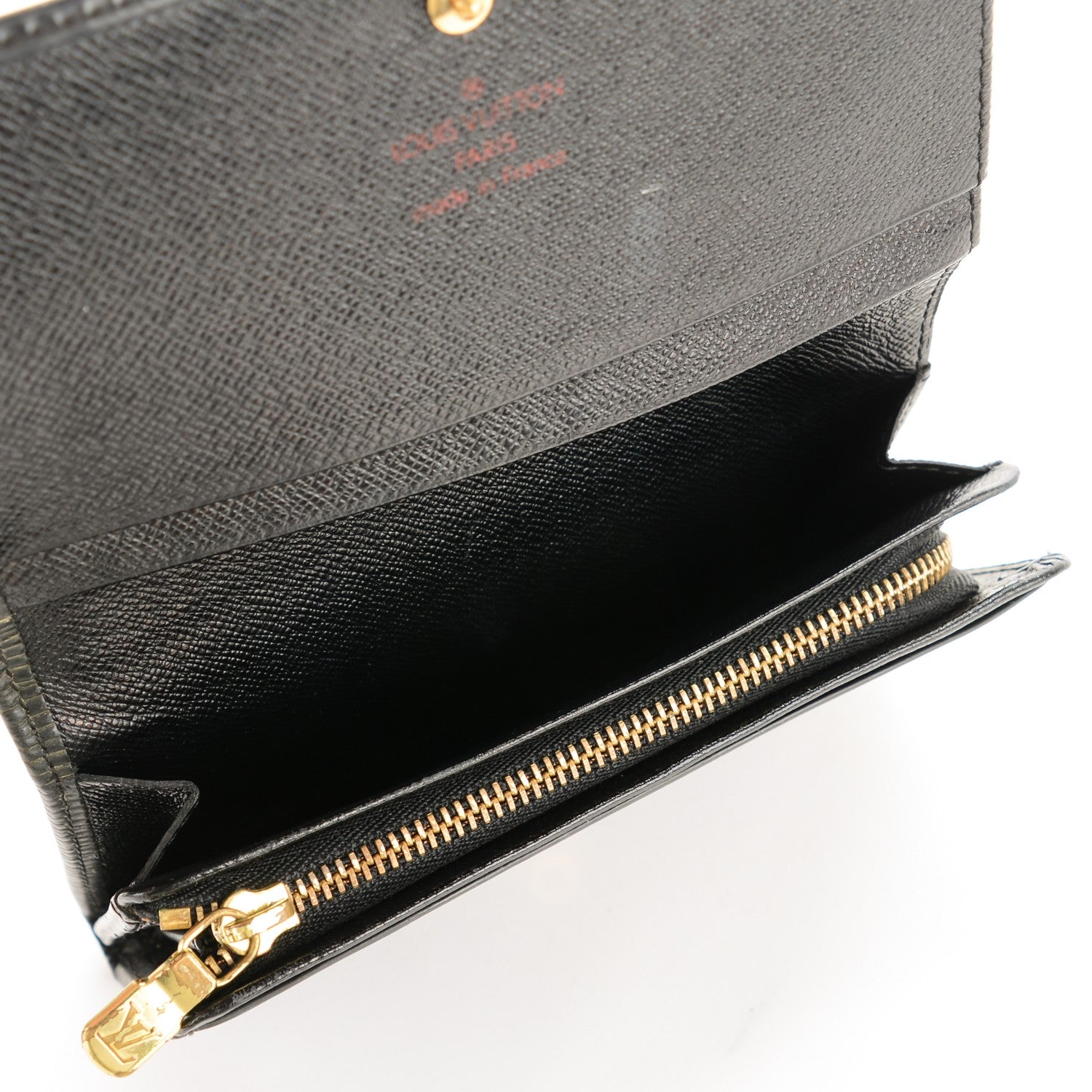 Louis Vuitton Epi Porte-Monnaie Billets Tresor Wallet Black 5 of 7