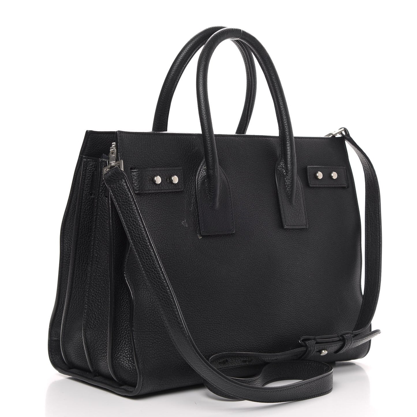 Grained Calfskin Small Supple Sac De Jour Black