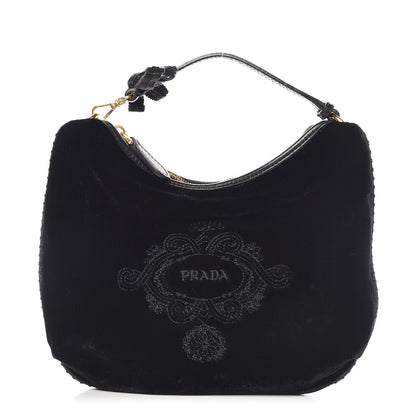 Prada Velluto Logo Pochette Black 1 of 8