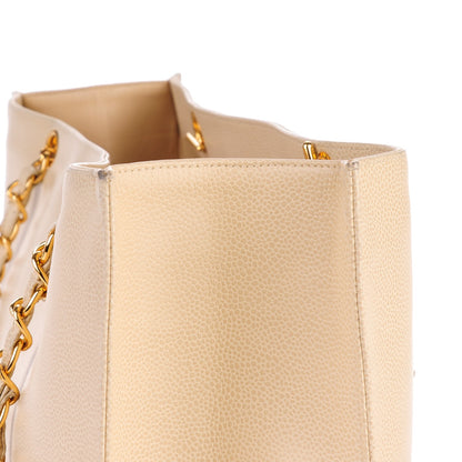 Chanel Caviar CC Shopper Tote Beige Clair 13 of 14