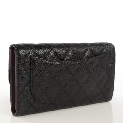 Chanel Caviar Quilted Large Flap Wallet Black 3 of 8