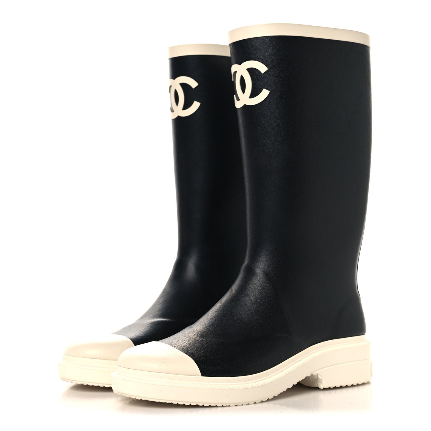 Caoutchouk CC High Boots  36 Black White