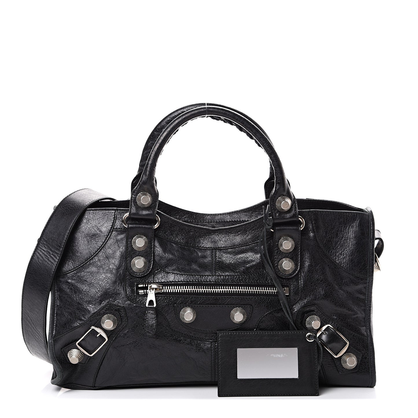 Agneau Giant 21 Silver Hardware Part Time Black