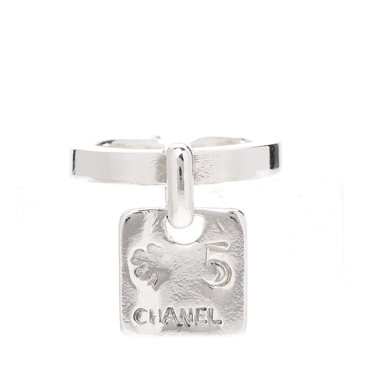 Sterling Silver Number 5 Charm Ring 52 6