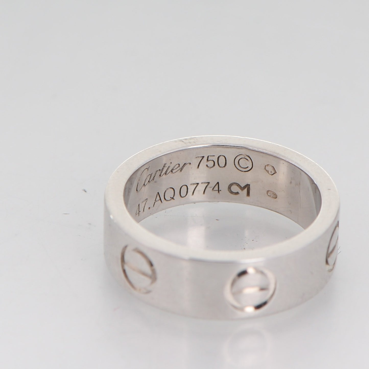 18K White Gold 5.5mm LOVE Ring 47 4