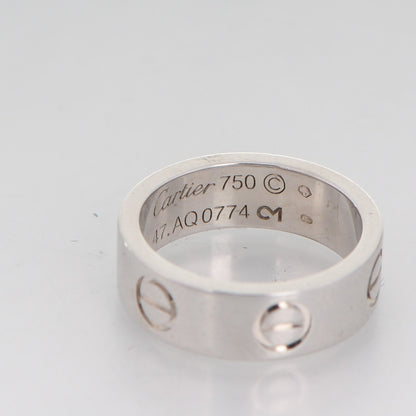 Cartier 18K White Gold 5.5mm LOVE Ring 47 4 4 of 5