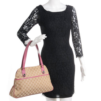 Gucci Monogram Medium Charmy Shoulder Bag Pink 2 of 7