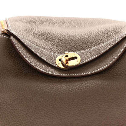 Hermes Taurillon Clemence Lindy 26 Etoupe 8 of 11