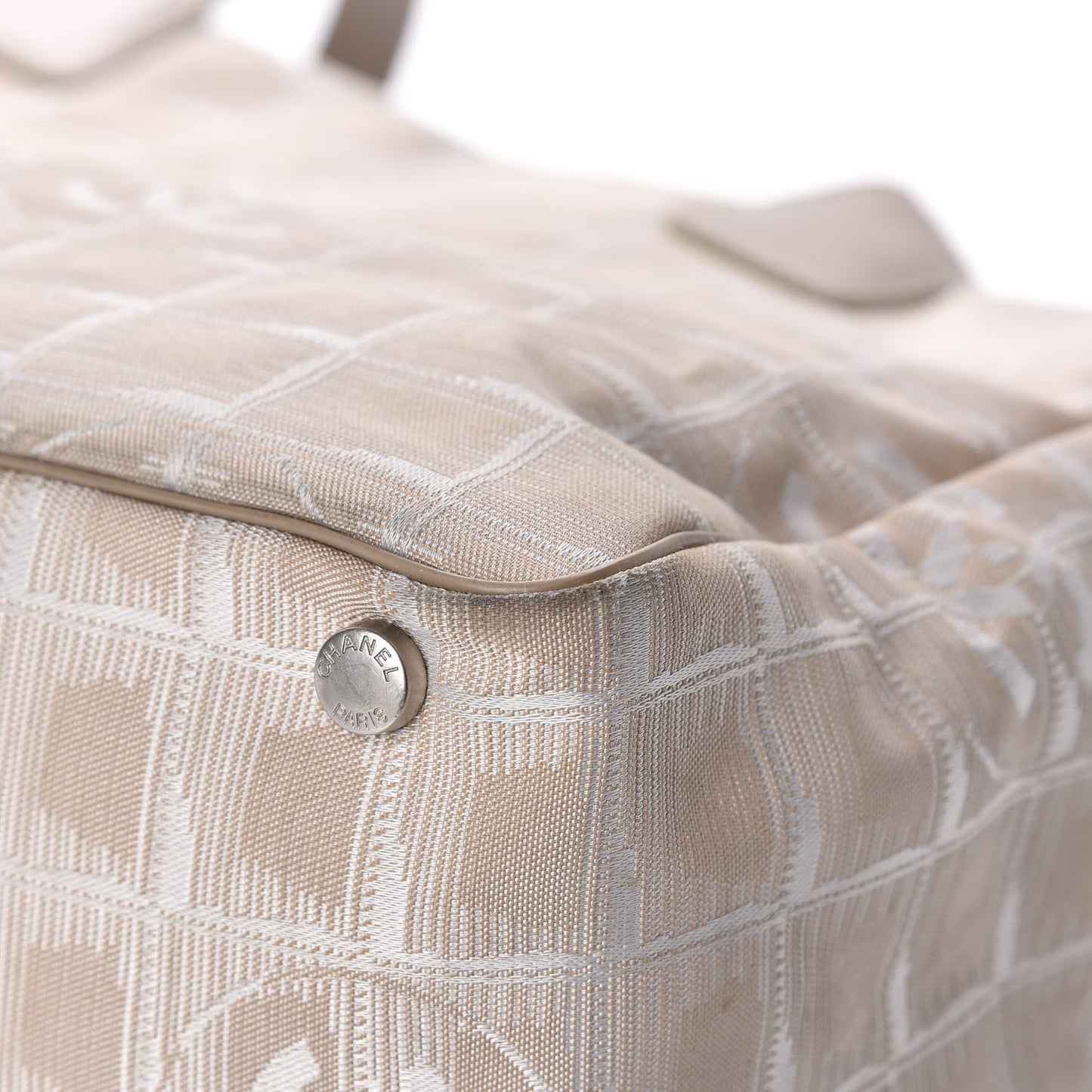 Nylon Medium Travel Tote Beige