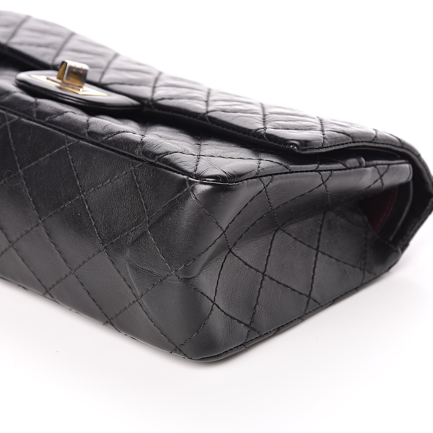 Chanel Aged Calfskin Quilted 2.55 Reissue 225 Flap Black 9 of 10