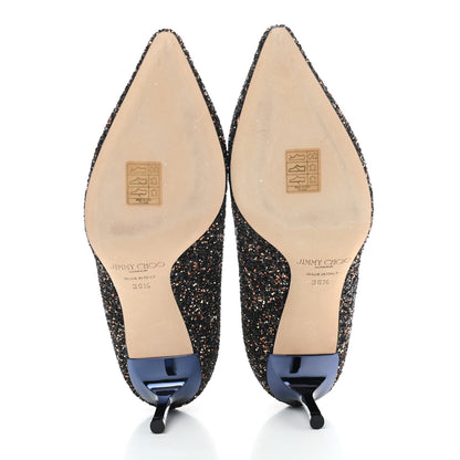 Jimmy Choo Glitter Pointy Toe Romy 60 Pumps 36.5 Amethyst Mix 5 of 7