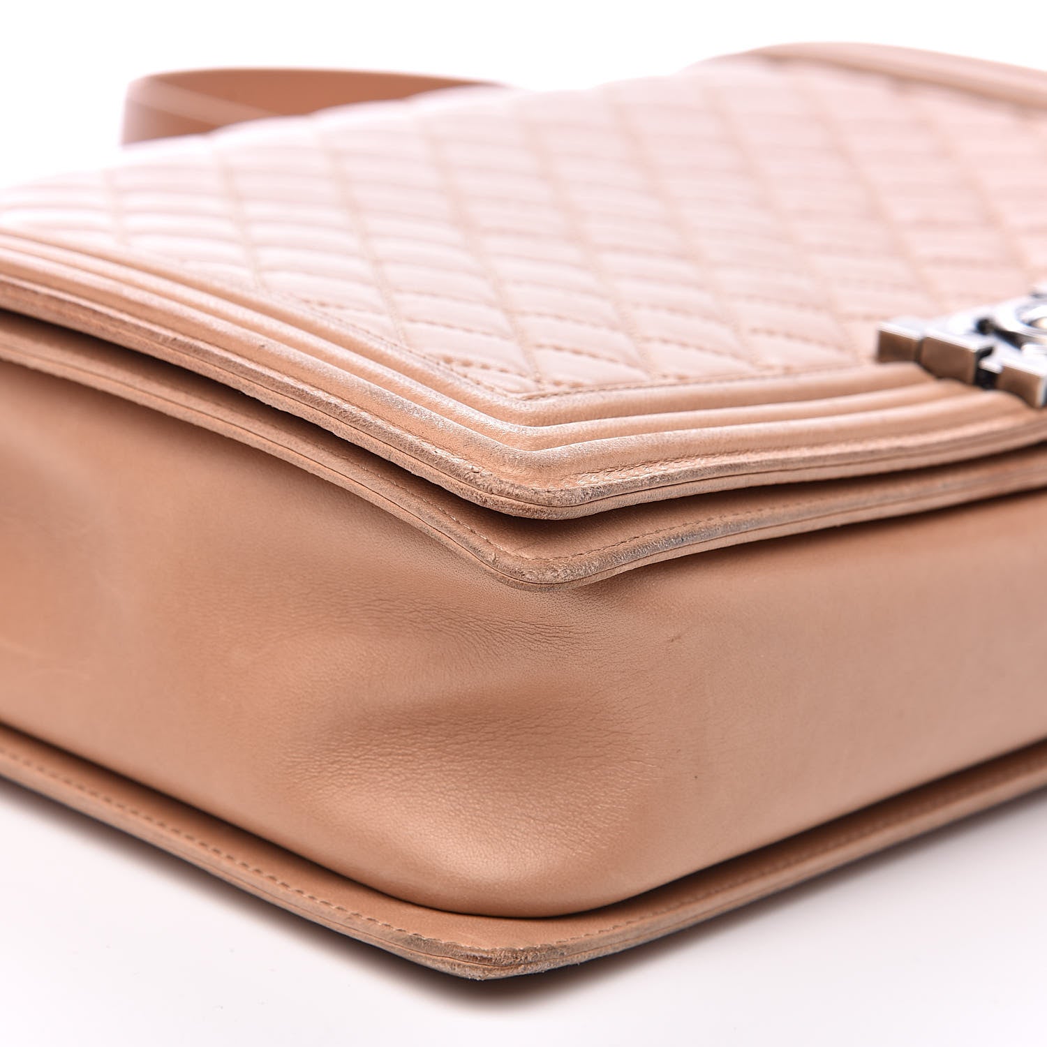 Chanel Lambskin Quilted Large Boy Flap Dark Beige 8 of 22