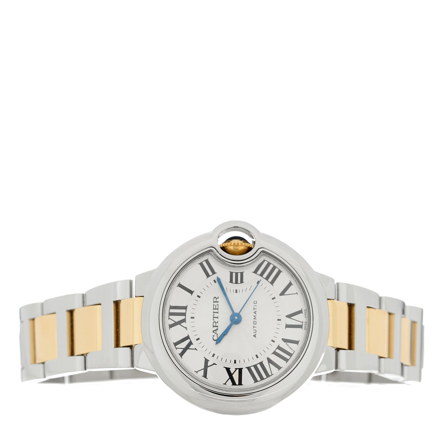 Stainless Steel 18K Yellow Gold 33mm Ballon Bleu De Cartier Automatic Watch