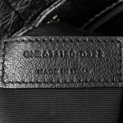 Saint Laurent Crocodile Embossed Lambskin Monogram Medium Niki Chain Satchel Black 8 of 12