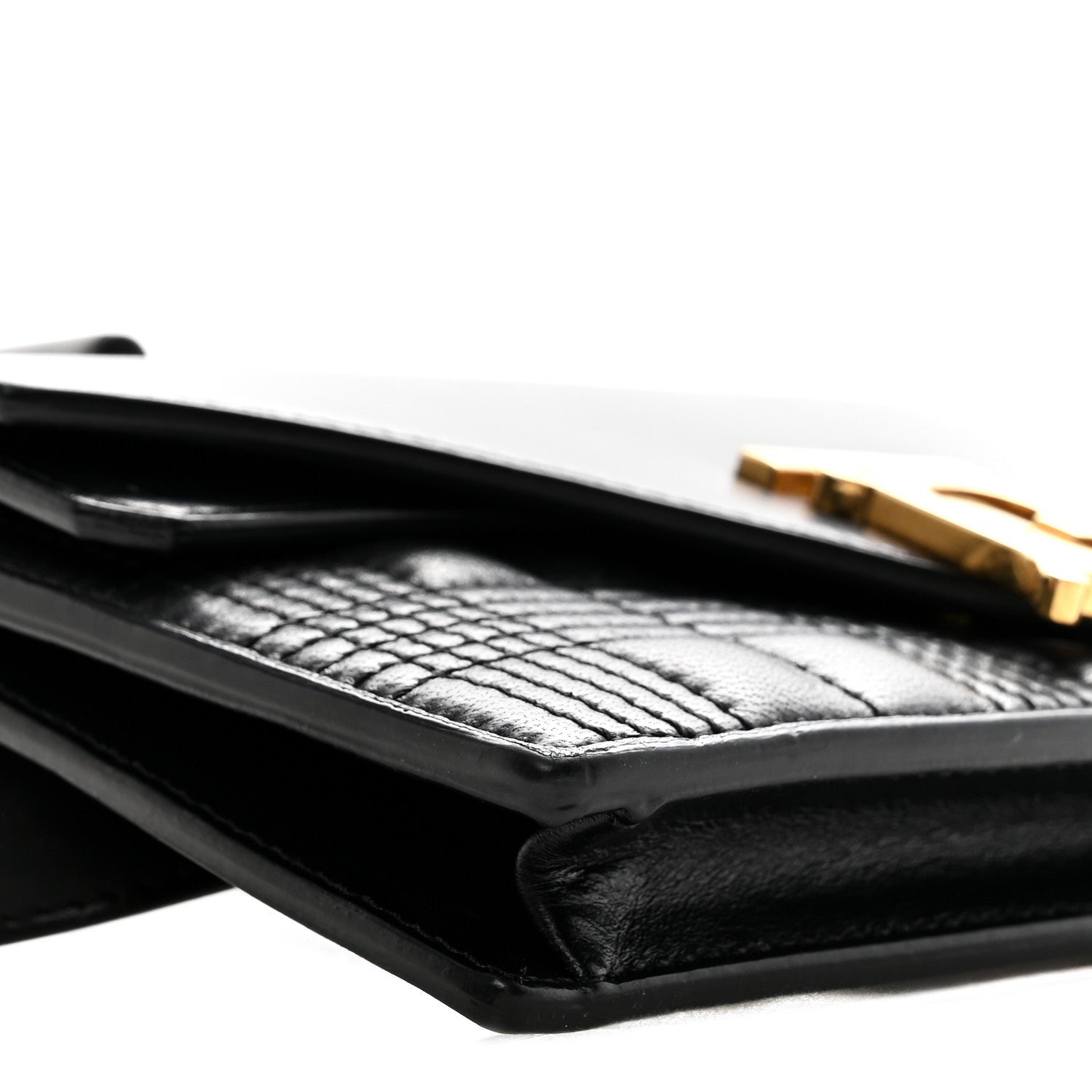 Burberry Smooth Calfskin Quilted Check TB Envelope Belt Bag Black 8 of 14