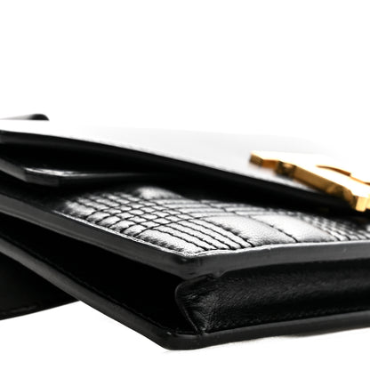 Burberry Smooth Calfskin Quilted Check TB Envelope Belt Bag Black 8 of 14
