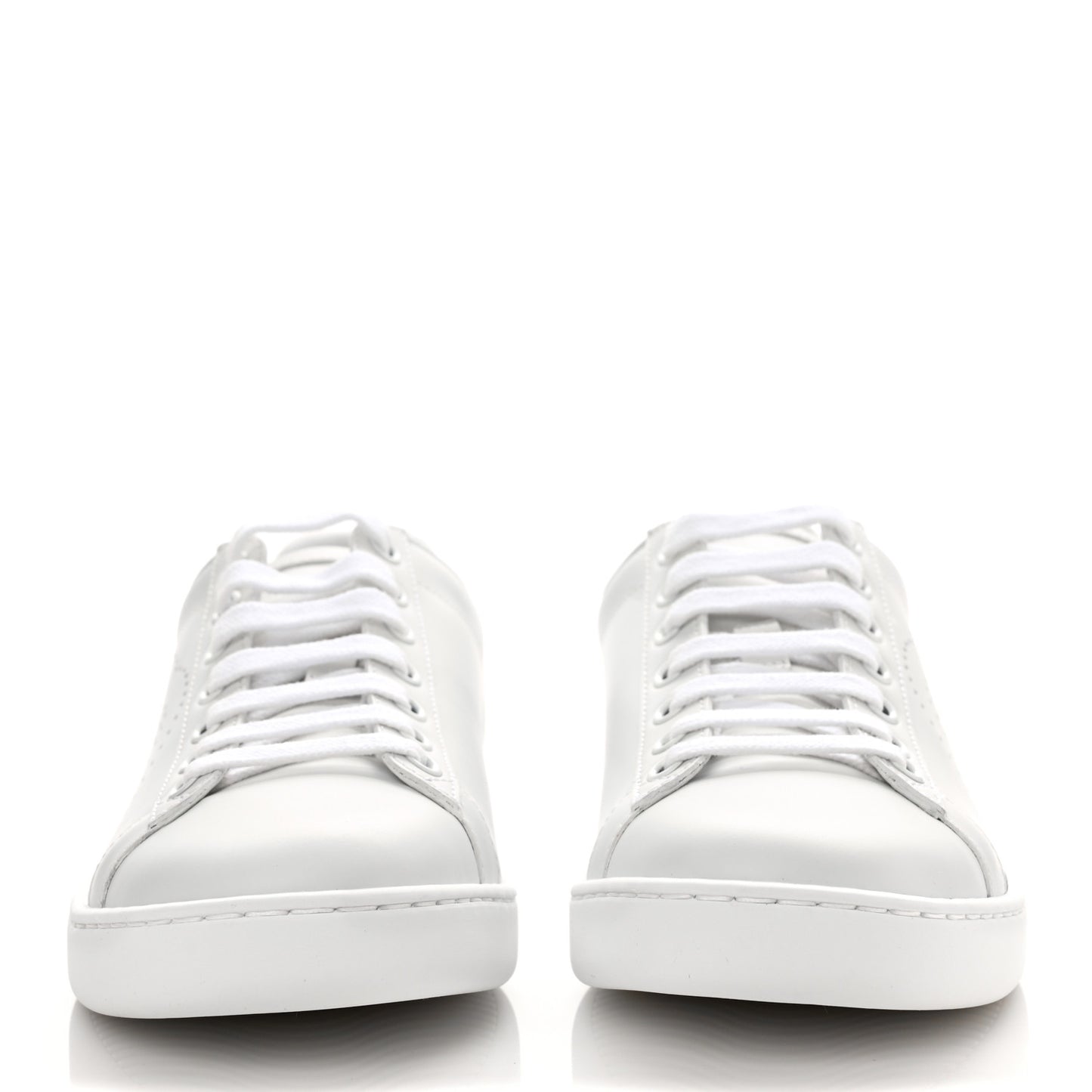 Calfskin Interlocking G Perforated Womens Ace Sneakers 36.5 White Grey Sky