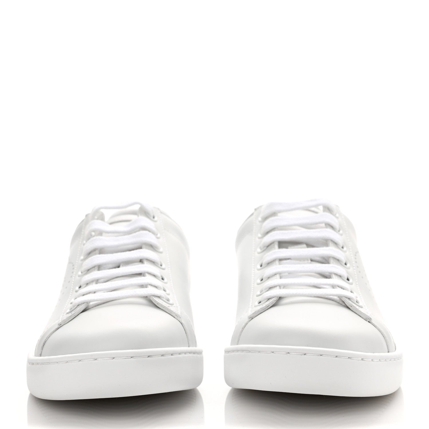 Gucci Calfskin Interlocking G Perforated Womens Ace Sneakers 36.5 White Grey Sky 2 of 9