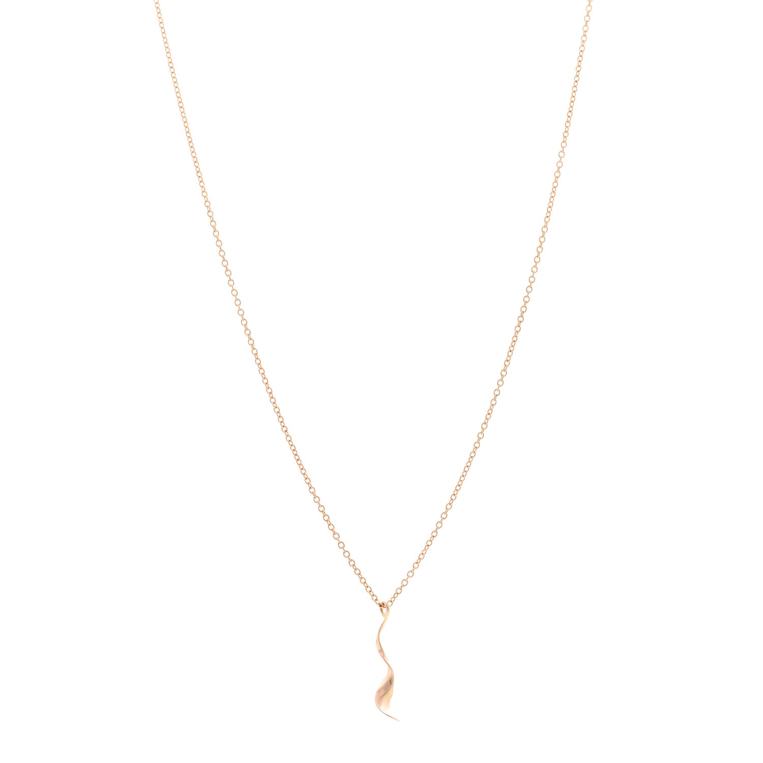Tiffany 18K Rose Gold Frank Gehry Orchid Pendant Necklace 1 of 4