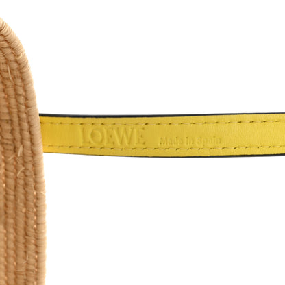 Loewe Raffia Square Mini Anagram Basket Tote Bag Natural Yellow 6 of 10