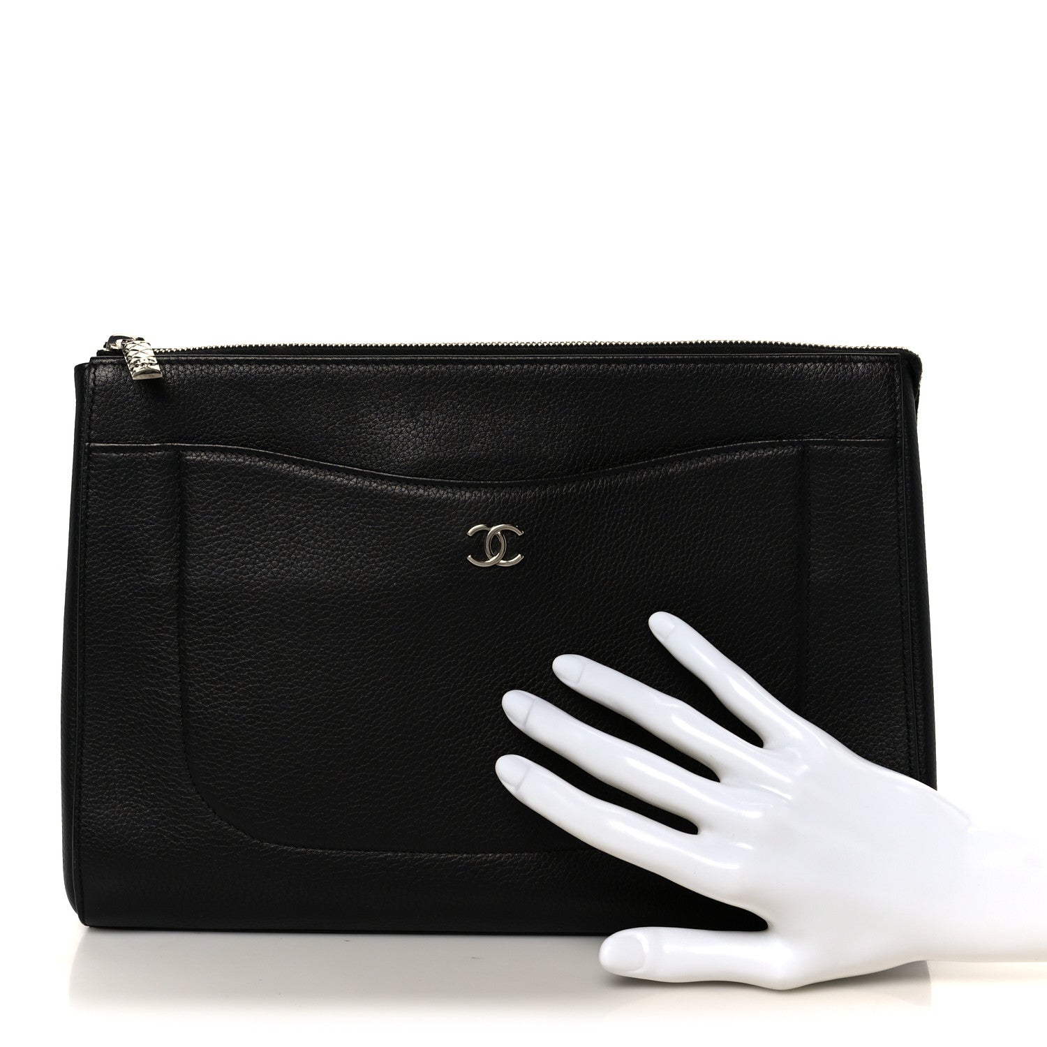 Chanel Grained Calfskin Large Neo Executive Cosmetic Case Black 2 of 8